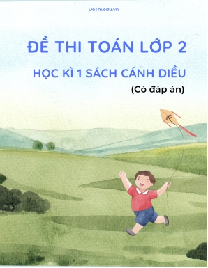 Bộ 16 Đề thi Toán Lớp 2 học kì 1 sách Cánh diều (Có đáp án)